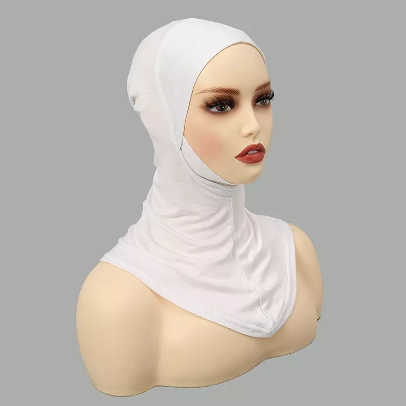 무슬림 언더스카프 여성 히잡 풀 넥 커버리지, 크리스 크로스 히잡, 여성 스카프 터번, 레이디 캡, 이슬람 모자