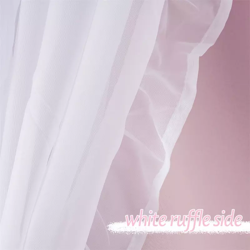 RYB Rumah 1 Buah Tirai Gelap Lapisan Ganda Romantis Tirai Tipis untuk Ruang Tamu Anak-anak Perempuan Tirai untuk Dekorasi Kamar Tidur