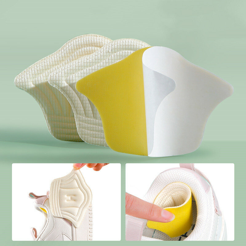 Plantillas de tamaño ajustable para zapatos, almohadillas para el talón, antidesgaste, antifricción, 2 piezas