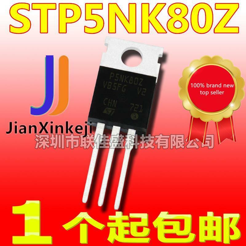 10pcs 100% orginal new in stock P5NK80Z STP5NK80Z 4.3A 800V field effect tube TO-220 transistor