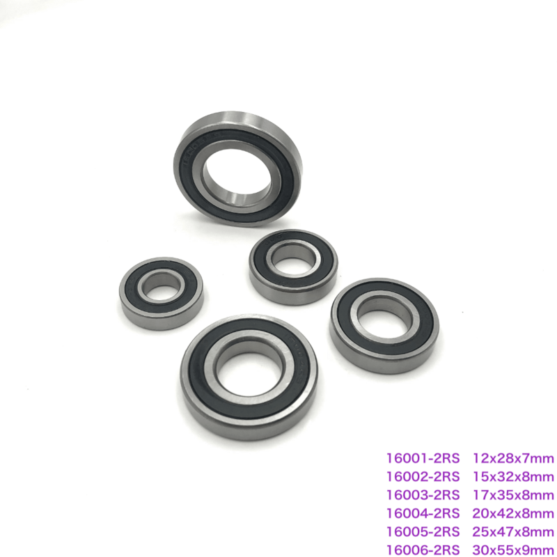 1-5pcs/Lot 16001-2RS ，16002-2RS ，16003-2RS ，16004-2RS ，16005-2RS ，16006-2RS RS Rubber Sealed Deep Groove Ball Miniature Bearing