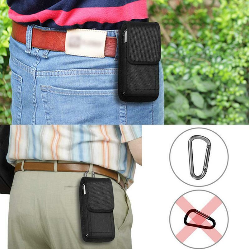 Cell Phone Pouch Holster With Free D Buckle Protable Wallet Card Waist Pack Outdoor Sports Nylon Carrying Case