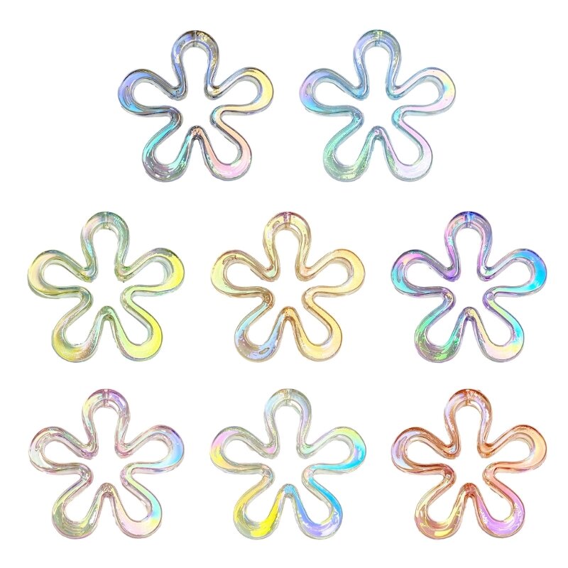 Ciondoli a forma fiore Braccialetti fai da te Forniture materiale acrilico per collane con braccialetti