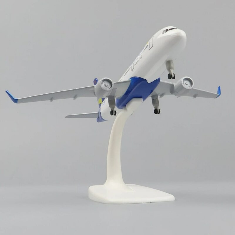 Yueyue A321 Metal Replica Aircraft Modelo, Material da liga com Landing Gear, Toy Collectibles, presente de aniversário, 20 cm, 1:400