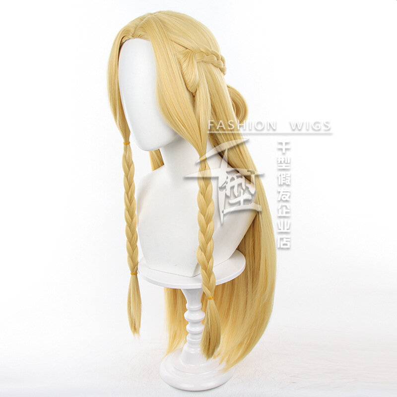 Marcille Donato Cosplay Wig Anime Delicious in Dungeon Long Wigs Hair Headwear Elven Mage Halloween Party for Women Accessory