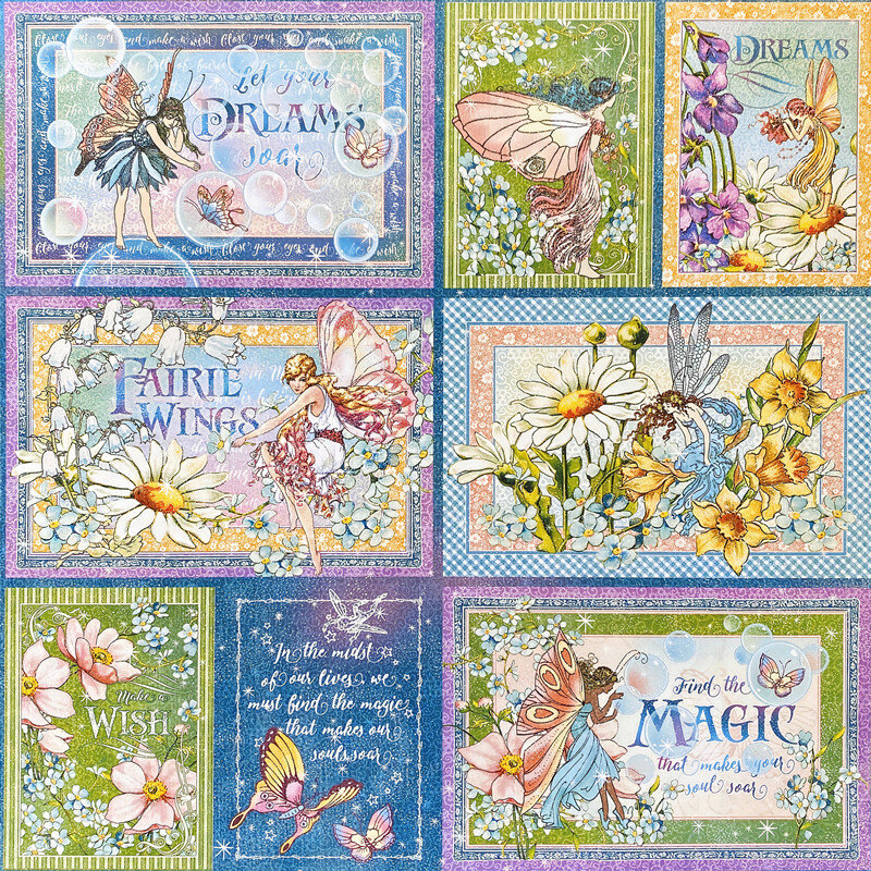 8Pcs/Pack Retro Flower Fairy Wings Vintage Sticker DIY Craft Scrapbooking Album Junk Journal Decorative Stickers