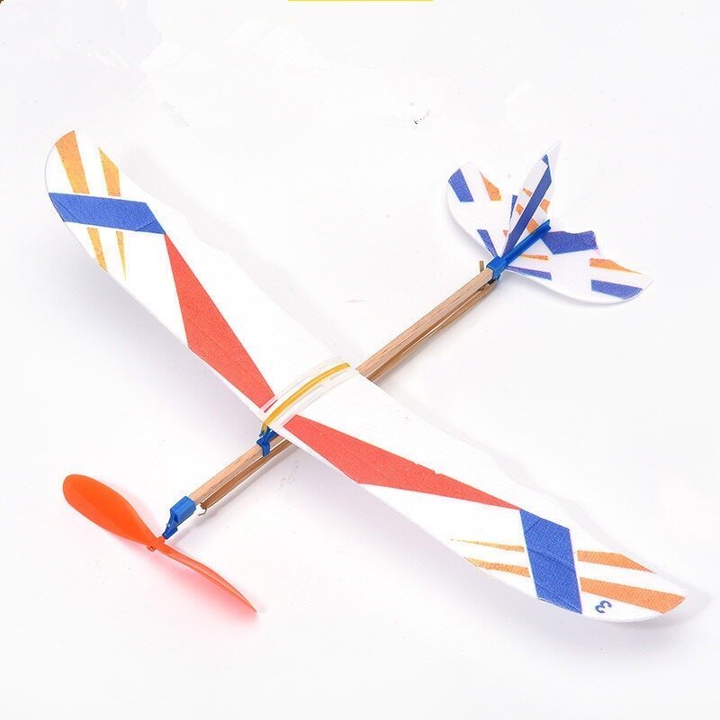 DIY Kids Toys Aircraft Model Kits Toys for Children  Rubber Band Powered Foam Plastic Assembly Planes Model Science Toy Gifts