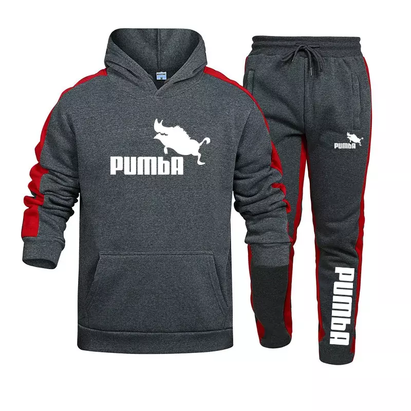 Мужская спортивная одежда для фитнеса, повседневный пуловер с капюшоном и штаны для бега, весна-зима 2024
