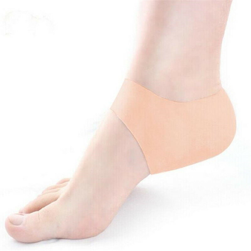 2Pcs Silicone Feet Heel Protective Insoles Moisturizing Gel Heel Thin Socks without Hole Cracked Foot Skin Care Protector Insert