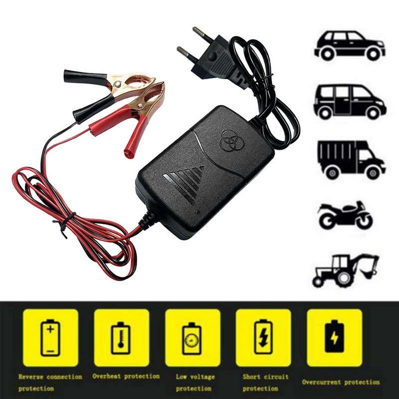 Pengisi daya baterai otomatis mobil 12V, untuk mobil truk sepeda motor pintar pengisian cepat perangkat perbaikan pintar baterai asam timbal