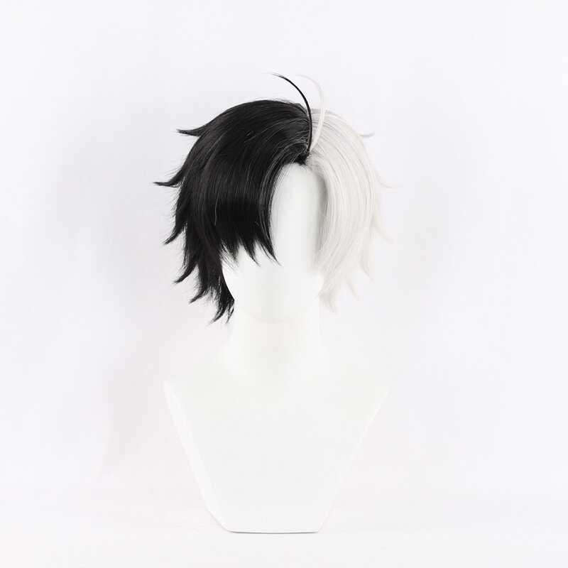Anime WIND BREAKER Haruka Sakura peruka do cosplay czarne białe krótkie stylizacja włosów żaroodporne syntetyczne peruki do włosów czapka Halloween