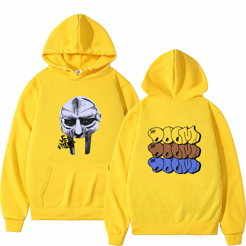 Rapper MF Doom Maske Madlib Mad dillain Grafik gedruckt Hoodie Männer Hip Hop Modetrend Sweatshirt männlich Vintage übergroße Hoodies