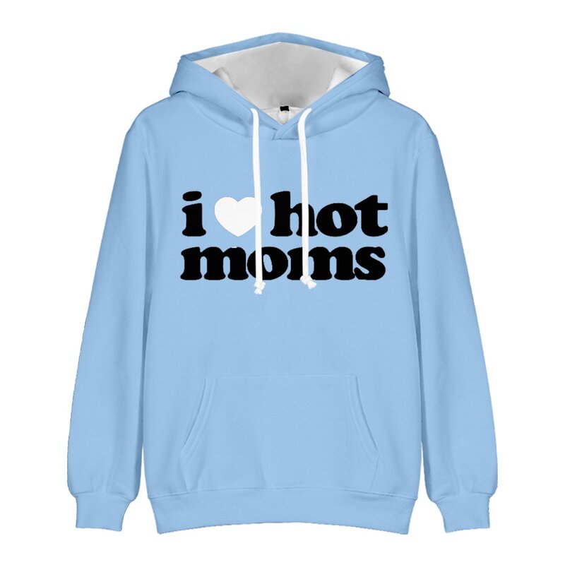 Danny Duncan I Heart Moms Maroon Hoodie 3D Trendy Print Hip Hop Hoody Casual All-match Harajuku Unisex Hoodie tops