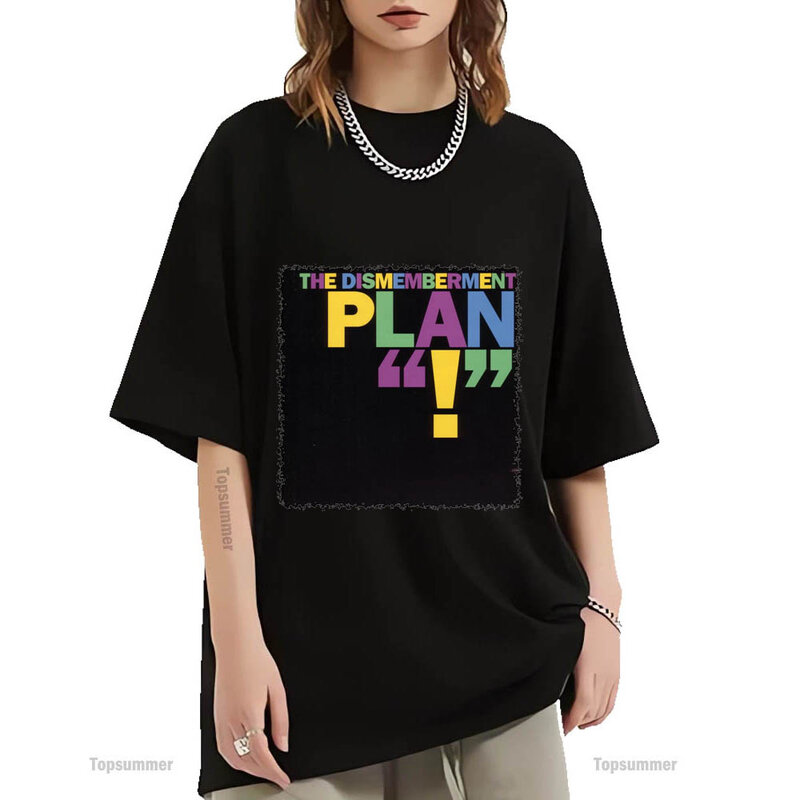 ! Album T-Shirt The Dismemberment Plan Tour T Shirt Male Simple Streetwear Black T Shirts Female Cotton Top