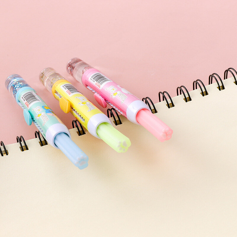 Cute Push-pull Pen Shape Rubber Eraser Pencil Stationery Cute School Supplies