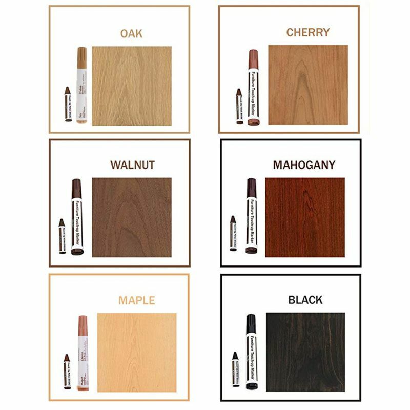 Wood Stain Touch-Up  Marker ไม้เฟอร์นิเจอร์ & ปากกาปูพื้น ซ่อมรอยขีดข่วน Marker Wax Sticks สำหรับบ้าน, ช่างไม้