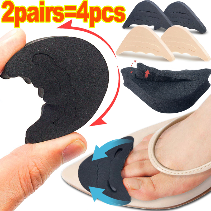 Almofada de inserção antepé ajustável para mulheres, palmilhas de enchimento de pés, almofadas antidor, almofada meia esponja, salto alto, EVA, 2 pares