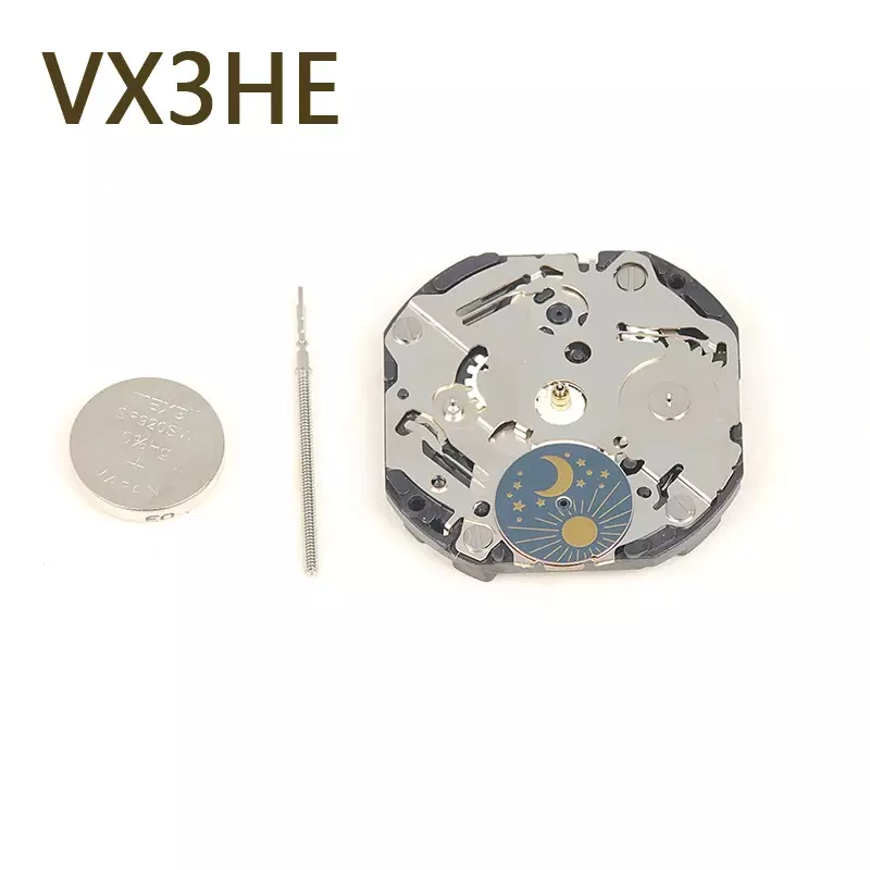 Японский кварцевый механизм Seiko VX3H, пять стрелок, 3,9, маленькие секунды, часовой механизм VX3HE, сменный механизм для ремонта часов