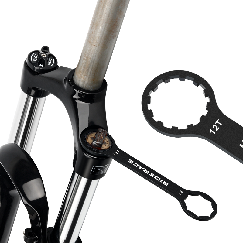 RIDERACE-llave de horquilla delantera para bicicleta de montaña, herramienta de instalación de extracción de tapa de suspensión para Suntour XCM XCR XCT RST