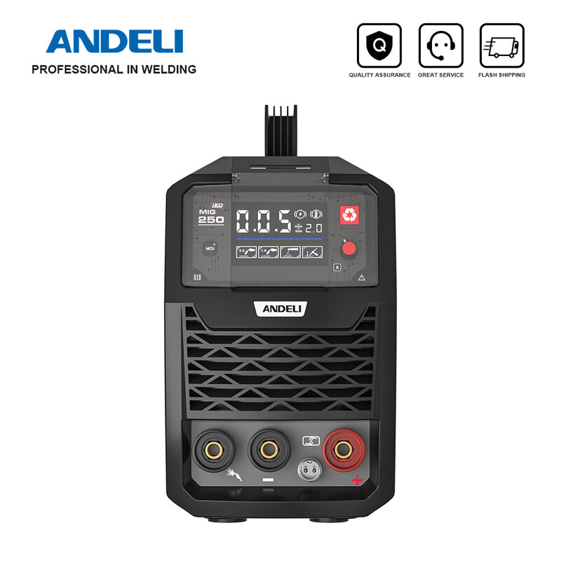 ANDELI 220V Semi-automatic Welding Machine Lift TIG MMA MIG 3 in 1 Gasless MIG Welder for Household MIG-250ME