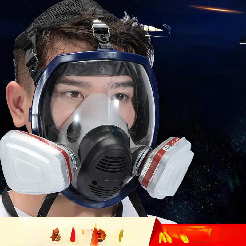 Masque à gaz entièrement recouvert de pesticides chimiques, peinture en aérosol, anti-poussière, forme spéciale et légère