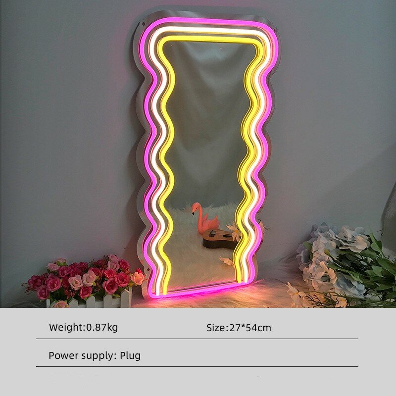 Luces Led de letrero de neón para decoración de habitación de niñas, lámpara de Arte de fiesta, decoración de pared, amor, rectángulo, forma de Hello Kitty