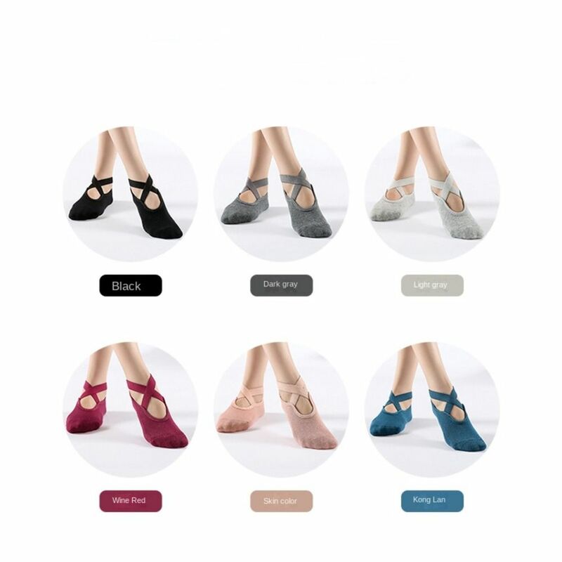 Calcetines de Yoga antideslizantes para mujer, medias deportivas de vendaje transpirable, de silicona, de alta calidad, para Ballet y danza