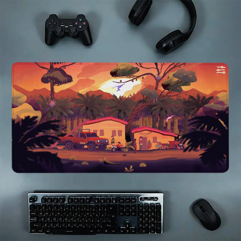 Anime Mouse Pad Gamer Gibbon Beyond the Trees Desk Mat Deskmat Office Accessories Mousepad Xxl Game Mats Gaming Mause Pads Pc