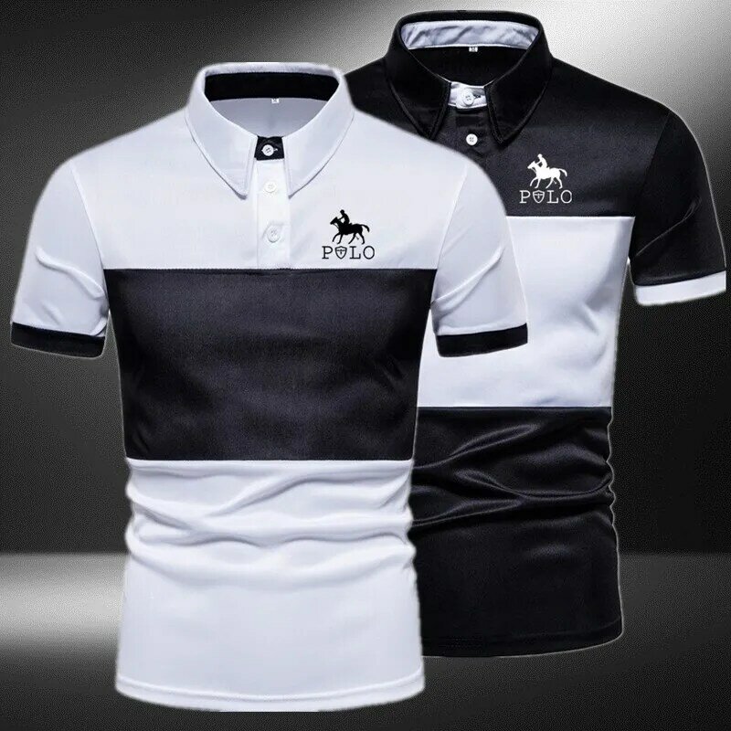 Summer men's short sleeved sports and leisure top, fashionable men's short sleeved polo shirt