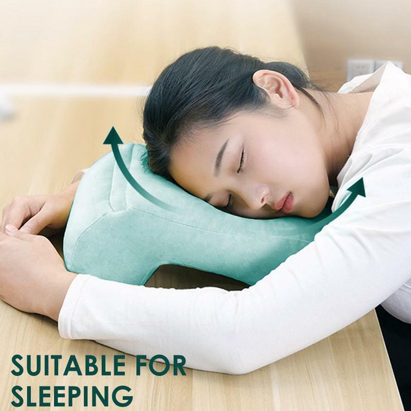 Bantal tidur mengembang lambat, bantal tidur siang busa memori lengan melengkung, mencegah mati rasa Anti tekanan