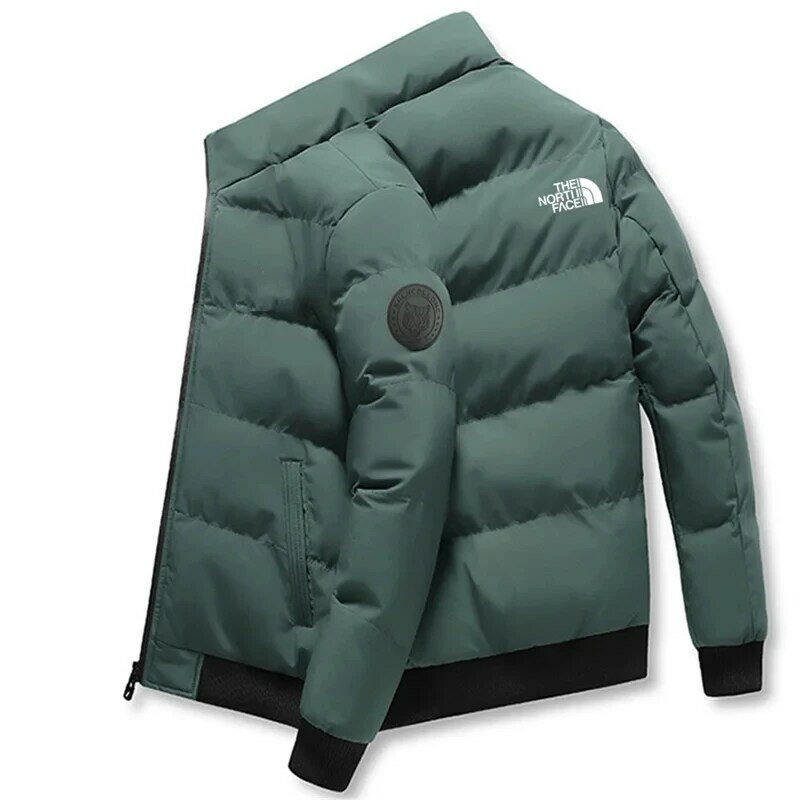 Jaqueta casual de gola alta masculina, jaqueta quente, esportes ao ar livre, Thinicef, elegante, inverno, 2024