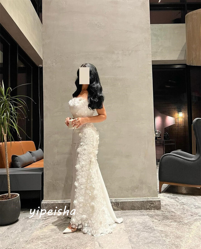 Yipeisha-Prom Vestido com Spaghetti Strap, A-Line Applique, Tornozelo Saias Comprimento, Vestidos, Moda Tamanhos Disponíveis