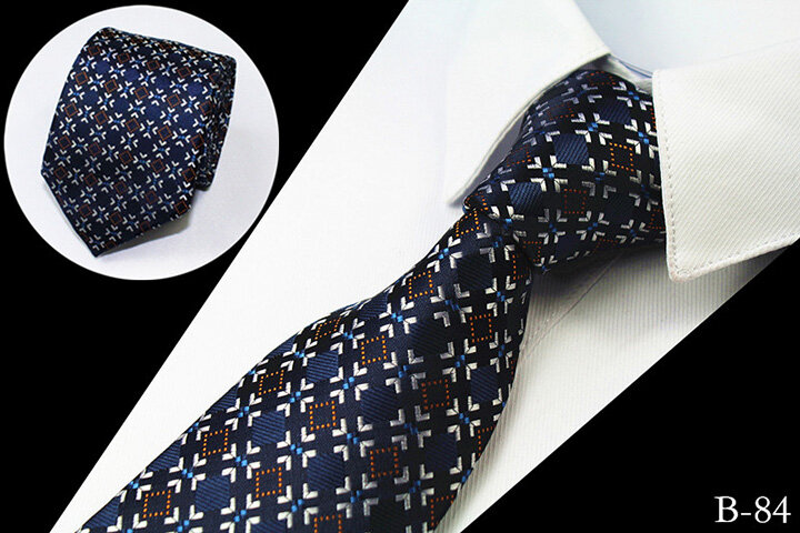 Mode 7CM Slim Slik Tie Pria Skinny Kotak-kotak Dot Tie untuk Kantor Bisnis Pesta Pernikahan Klasik Dasi