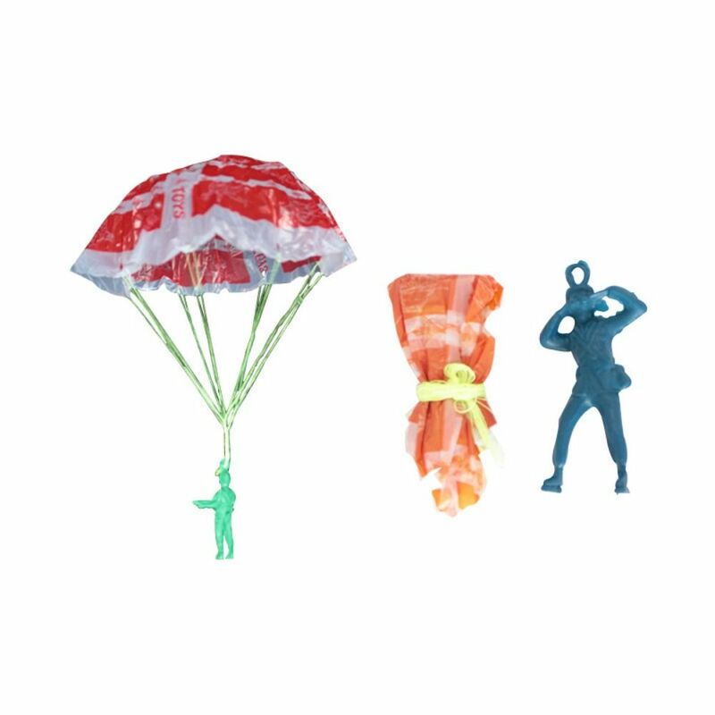 Paracaídas de lanzamiento a mano para niños, juguete educativo para niños, soldado, diversión al aire libre, juego deportivo, juguete de playa para niños, 10 piezas