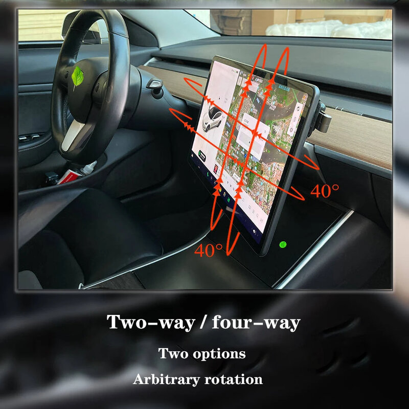 Support de navigation GPS pour voiture, écran de contrôle central, affichage de la rotation, support de rotation, accessoires pour placements, nouveau, modèle 3 Y, 2023