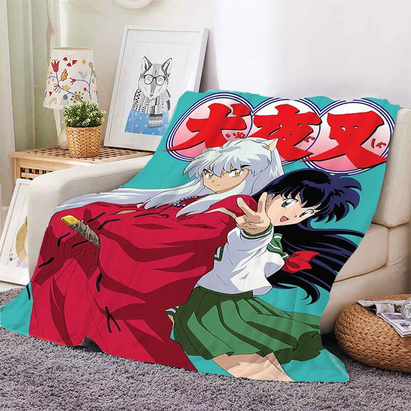 Anime Sofa decken für den Winter a-Inuyasha Mikro faser Bettwäsche warmes Bett Camping benutzer definierte Fleece flauschige weiche Decken King Size