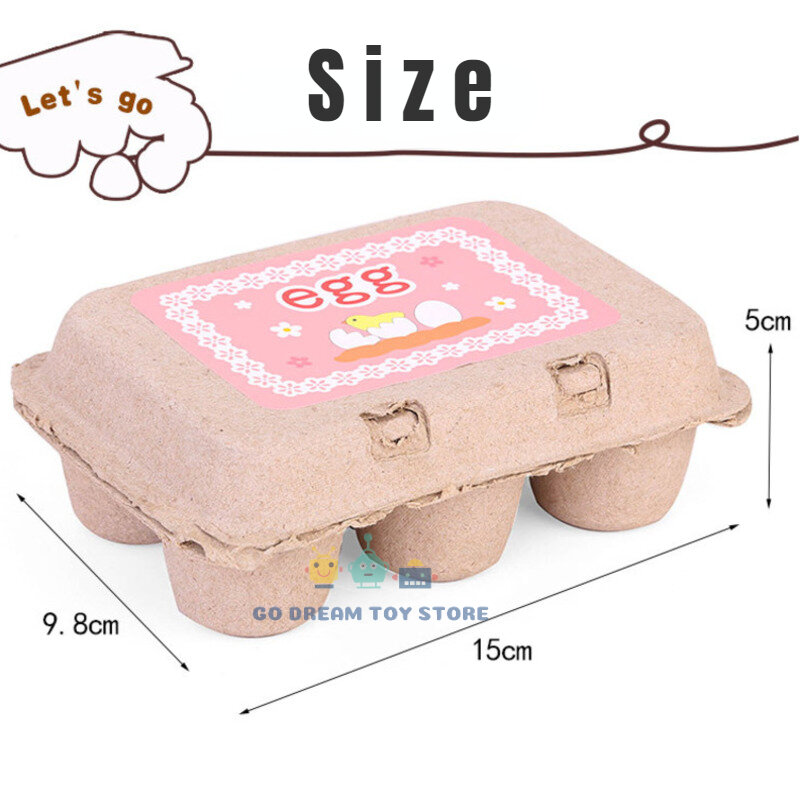ボックス付き6個卵シミュレーションプレイキッチンおもちゃ食品調理学習教育赤ちゃんおもちゃ子供用シミュレーションアクセサリーギフト