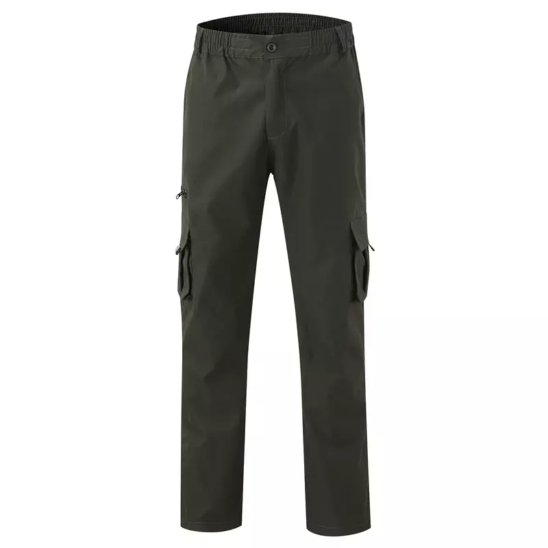 Kieszonkowe spodnie Cargo w jednolitym kolorze treningowe odzież na co dzień męskie spodnie odzież Streetwear na jesień i zimę zwykłe sportowe pantalony