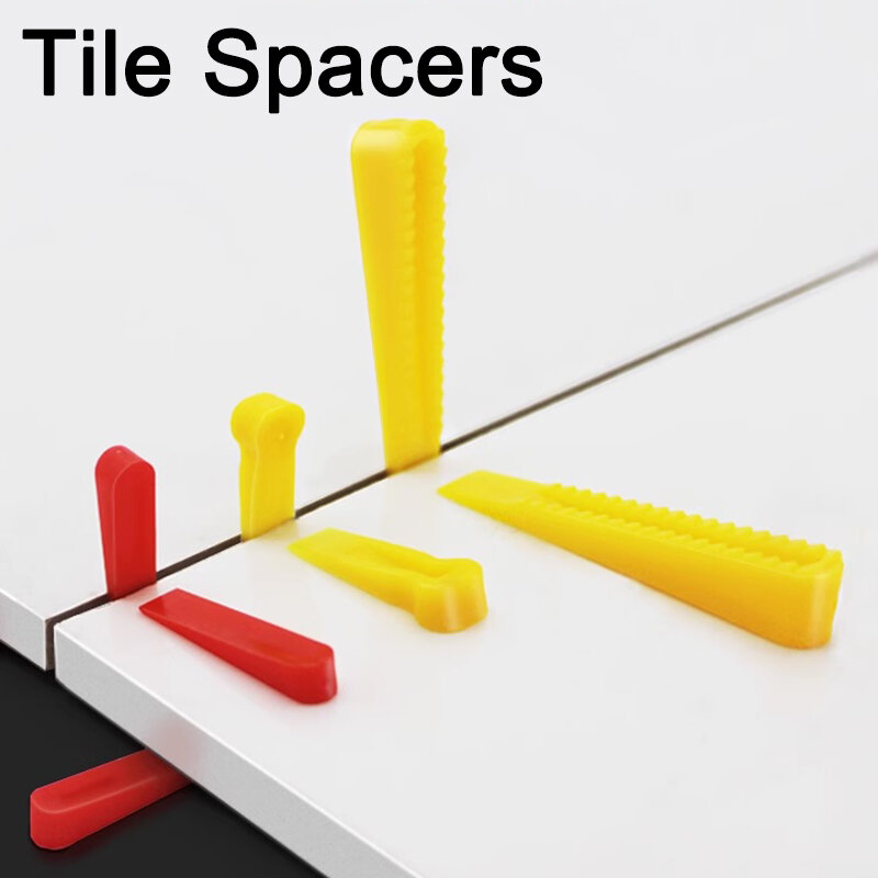 100Pcs plastic tile Spacers can be reused as an auxiliary tool kit for sticking bricks and leaving seams.