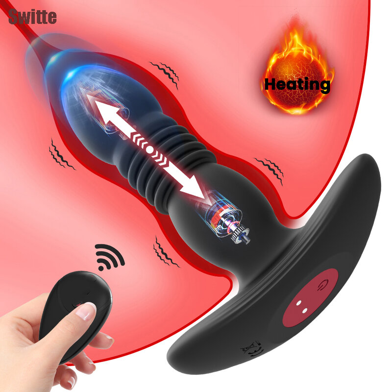 G Spot Telescopic Prostate Massager Wireless Anal Vibrator Male Masturbators Anal Plug for Man Adult Toys