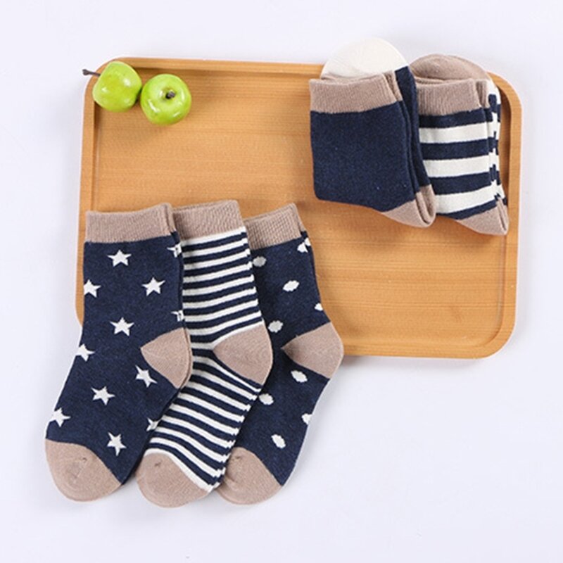 5 pares de meias de tornozelo recém-nascidos não-pular meias confortáveis confortáveis para crianças 0-6y