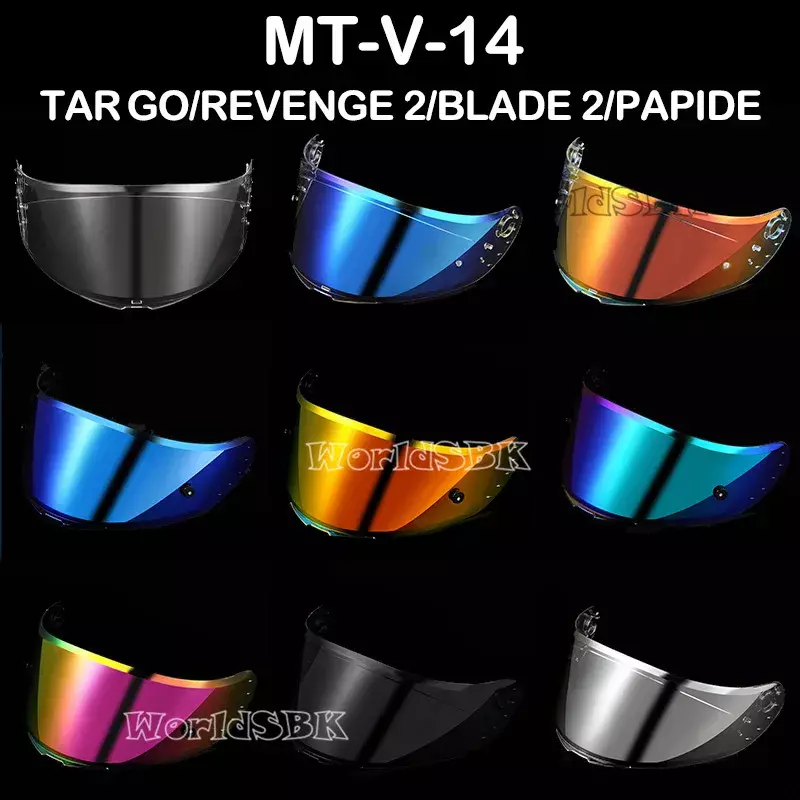 MT 오토바이용 MT-V-14 헬멧 실드, 래피드, 래피드 프로, 블레이드 2 SV, 리벤지 2, 타고 헬멧 실드 모델에만 해당