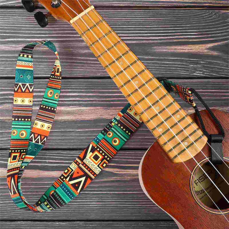 Aksesori Ukulele tali modis gitar Folk klip bahu tanpa bor dapat disesuaikan membawa warna-warni