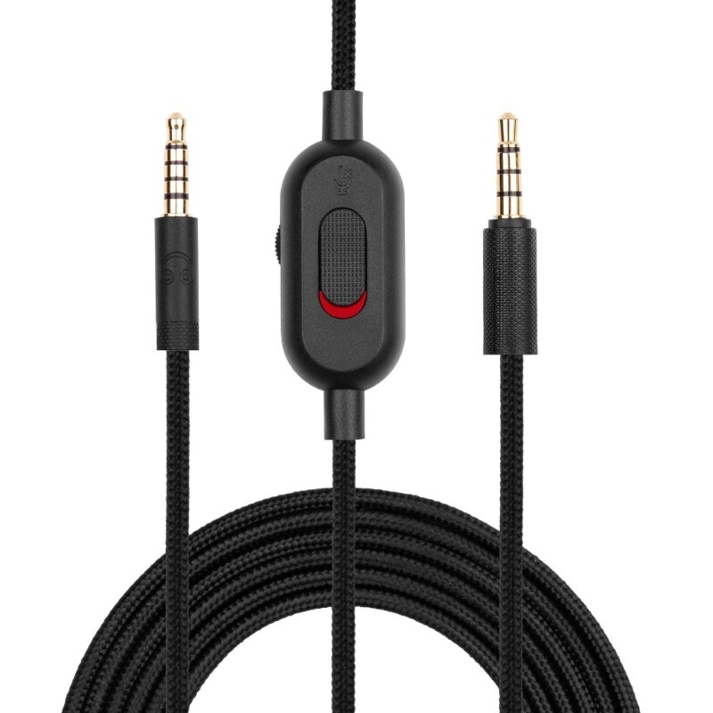 Cable repuesto con control volumen y clip silencio para auriculares AstroA10 A40 Cable trenzado nailon