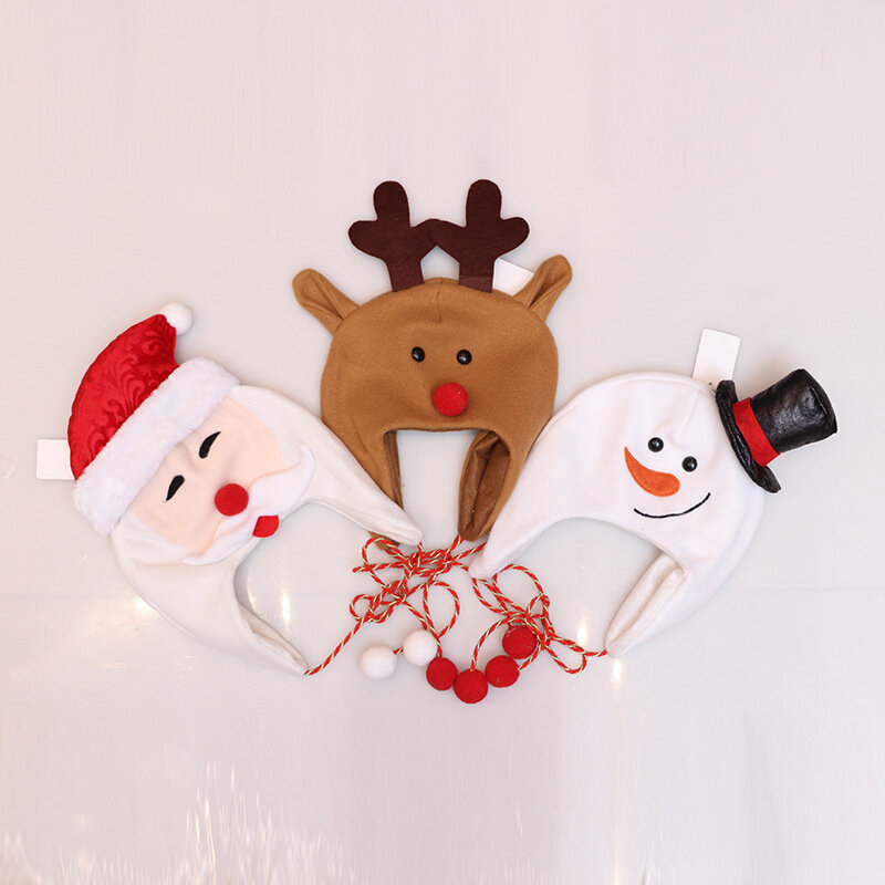 Merry Christmas Hat New Year Snowman Santa Claus Elk Hats Cute Navidad Kids Children Adult Xmas Gift Decoration Cap