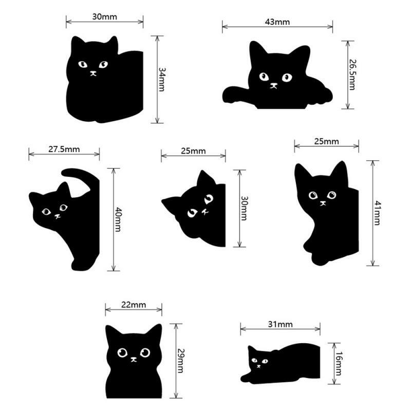 간단한 가정용 검은 고양이 실용적인 학생 문구, 휴대용 선물, 내구성 패션, 아름다운 문학 및 예술, 책갈피