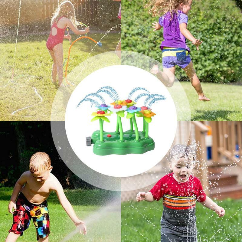 Rotatable Flower Shape Water Sprinkler para crianças, Multifuncional Outdoor Water Toys, Decoração portátil, Bonito, Decorativo
