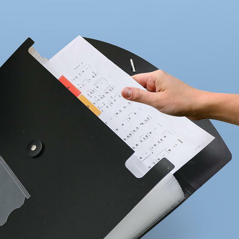 Расширяющаяся папка для файлов, сумка для файлов гармошкой для хранения документов, застежка с пряжкой, Размер A4, 7 или 13 карманов, для женщин и мужчин