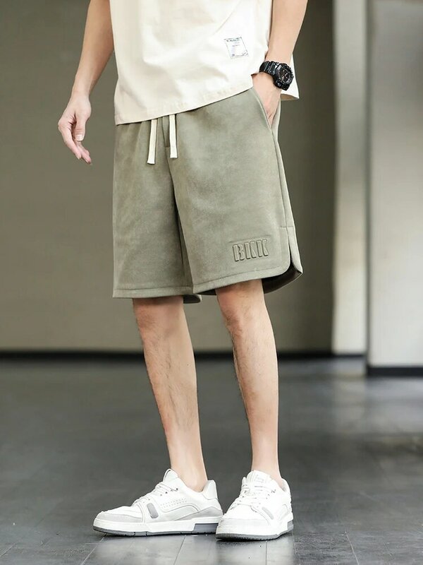 Pantalones cortos de chándal para hombre, Shorts holgados con cordón, 6XL talla grande, verano, 2023