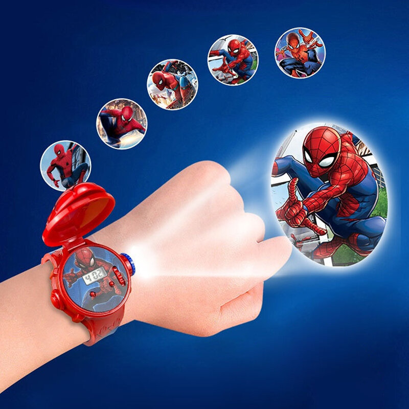 Disney minnie princesa elsa crianças relógios para meninas projeção super herói crianças relógio digital relógios de pulso presente dropshipping